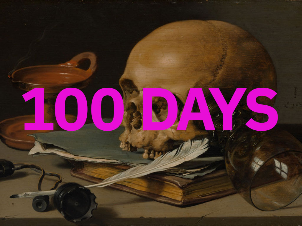 100 days of writing skull